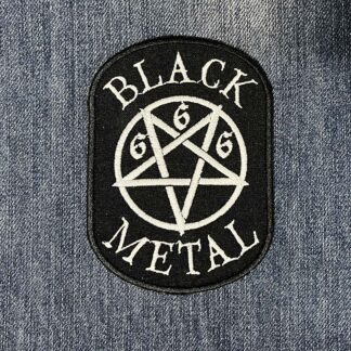 Black Metal Pentagram 666 Patch