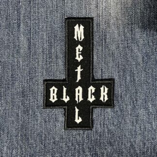 Black Metal Cross Patch