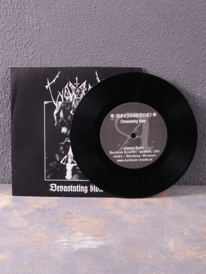 Wolfsschrei / Har Shatan – Devastating Blow / Through The Eyes Of The Night 7" Split EP