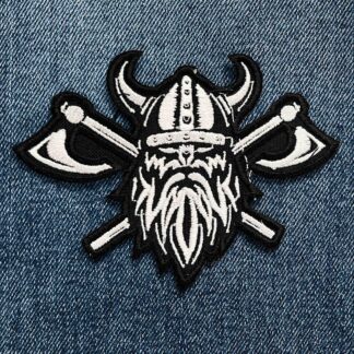Viking With Axes (Cut Out) Patch