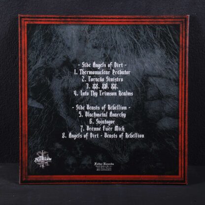 Darkmoon Warrior – Angels Of Dirt – Beasts Of Rebellion LP (Gatefold Clear / Red Splatter Vinyl)