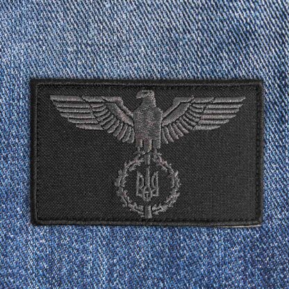 Eagle With Tryzub Grey Velcro Patch