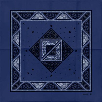 Oak Leaves Bandana Dark Blue