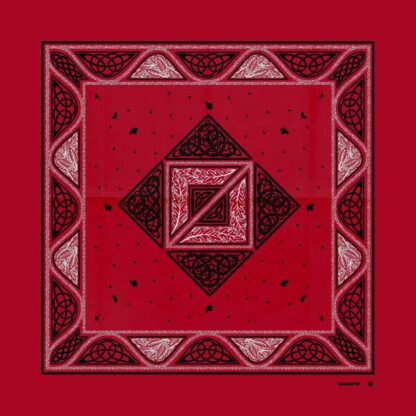 Oak Leaves Bandana Red