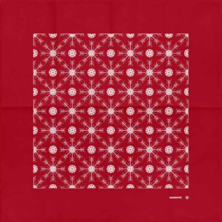 Helm Of Awe Bandana Red (White Print)