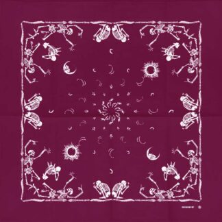 Skeletons And Bones Bandana Bordo