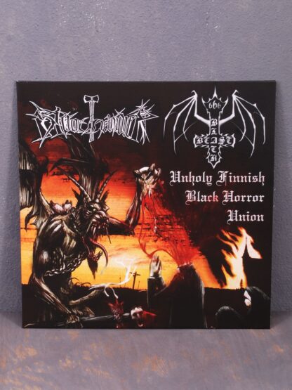 Black Beast / Bloodhammer – Unholy Finnish Black Horror Union LP (Black Vinyl)
