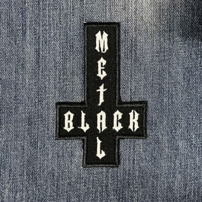 Black Metal Cross Patch