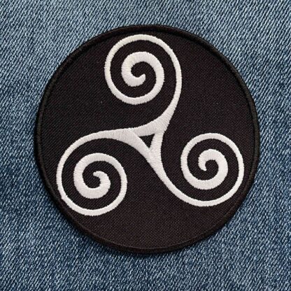 Celtic Triskele White (Round) Patch