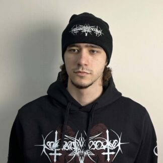 Nokturnal Mortum – Goat Horns White Logo Beanie Black