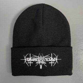 Nokturnal Mortum – Goat Horns White Logo Beanie Black