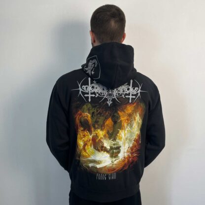 Nokturnal Mortum – Голос Сталі / The Voice Of Steel Album Cover 2015 (FOTL) Black Hooded Sweat Jacket