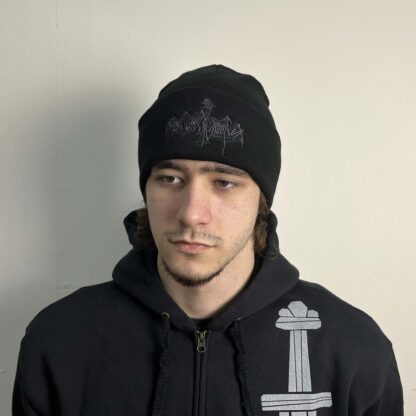 Nokturnal Mortum – Verity Grey Logo Beanie Black