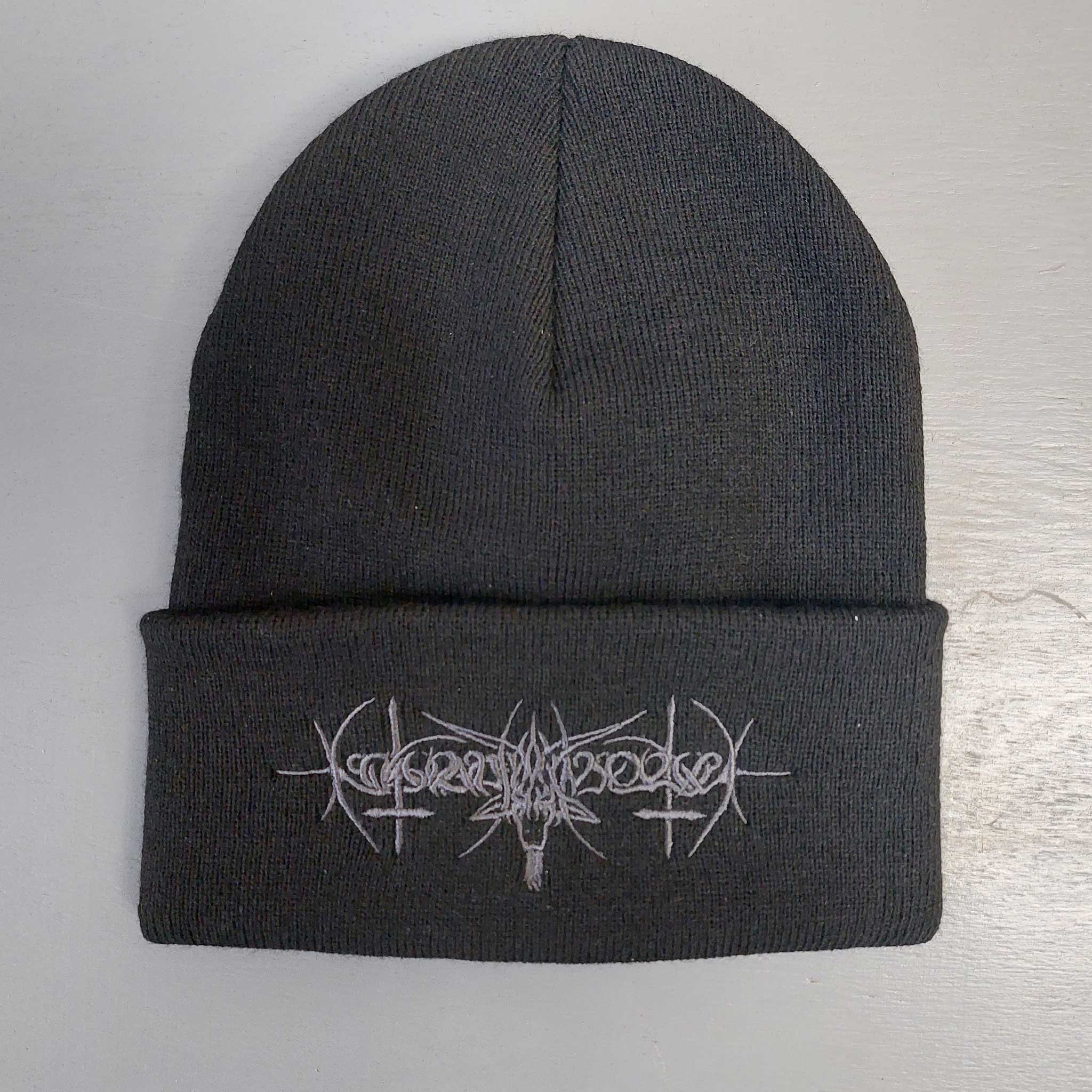Nokturnal Mortum – Goat Horns Grey Logo Beanie Black
