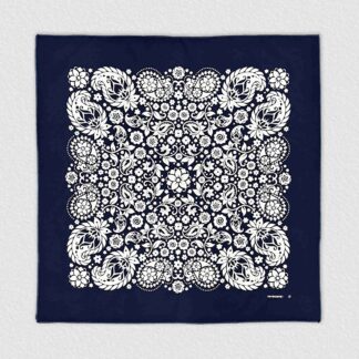 Flowers Dark Blue Bandana