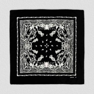 Cannons Black (White Print) Bandana