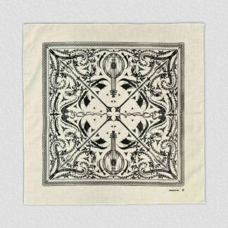 Kobza White (Black Print) Bandana