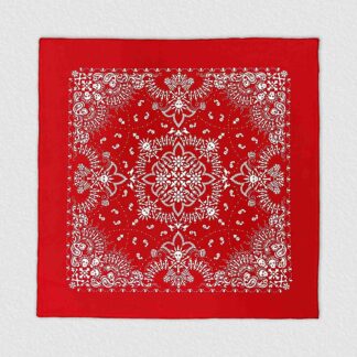 Pirate Red (White Print) Bandana